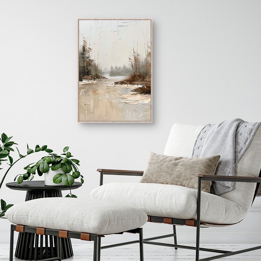 Toile "Paysage hivernal apaisant"