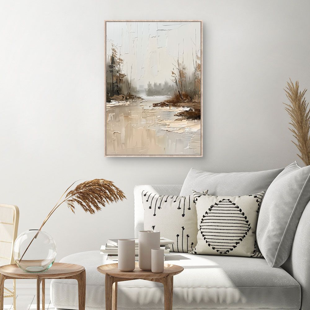 Toile Paysage hivernal apaisant – toile cadre naturel (slide 1, 60×90)