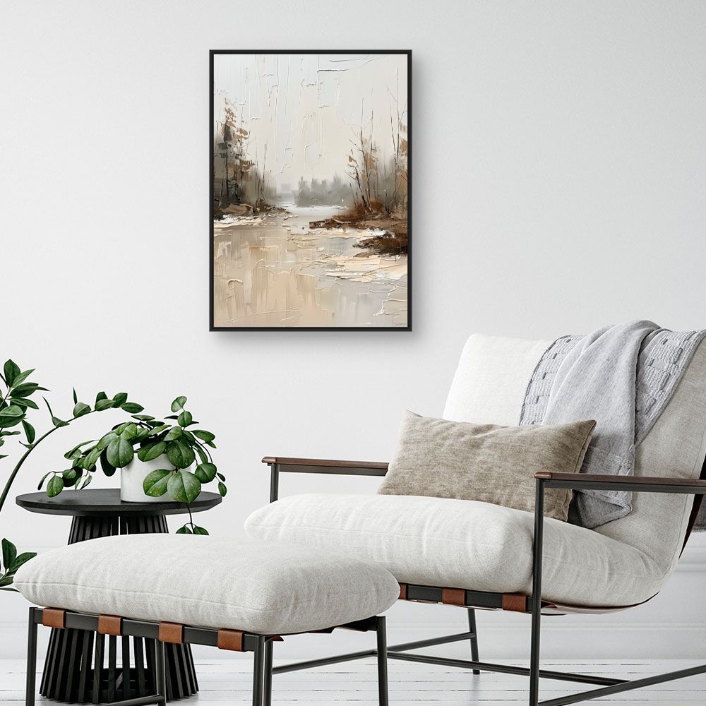 Toile "Paysage hivernal apaisant"