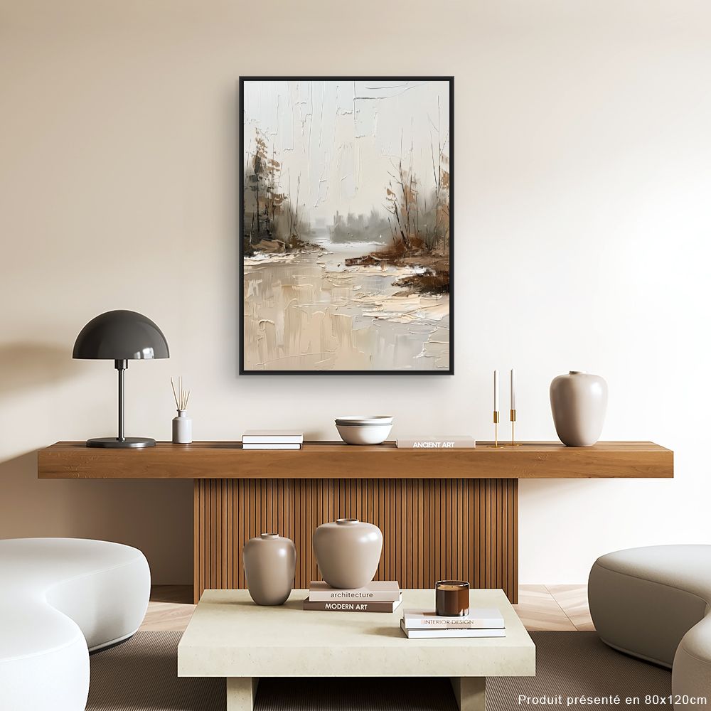 Toile "Paysage hivernal apaisant"
