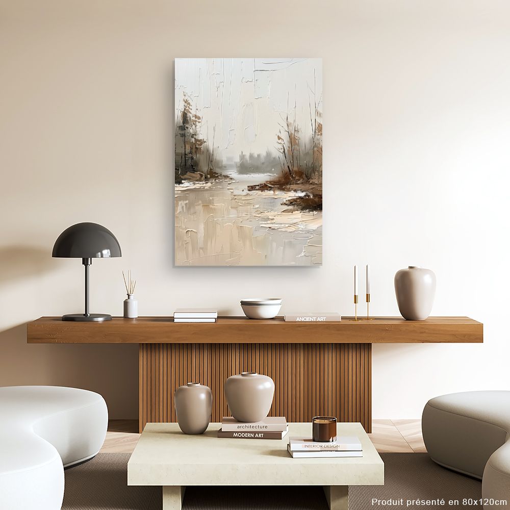 Toile "Paysage hivernal apaisant"