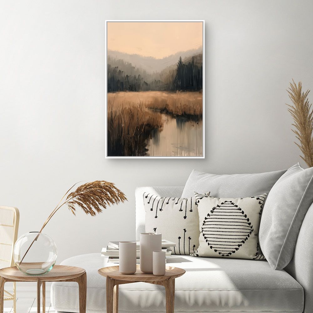 Toile "Paysage brumeux"