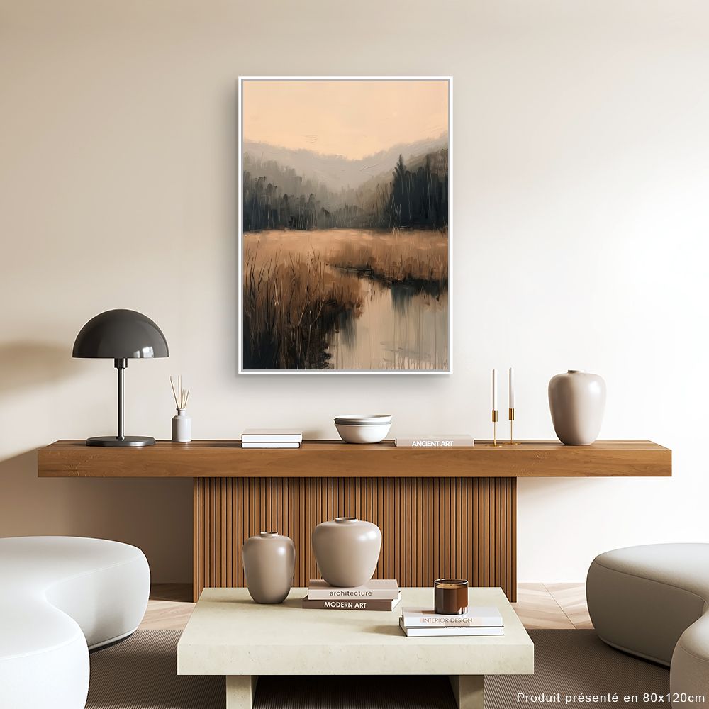Toile "Paysage brumeux"
