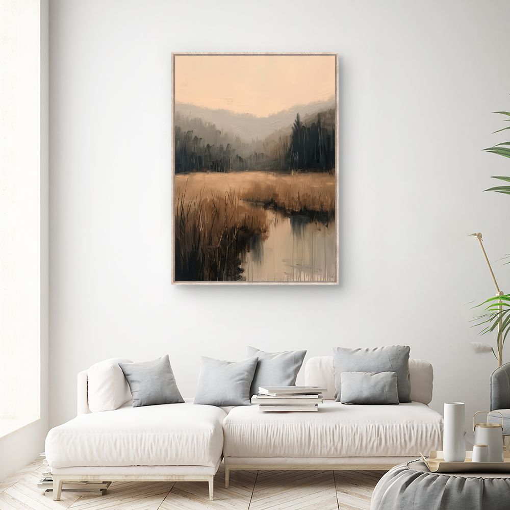 Toile "Paysage brumeux"