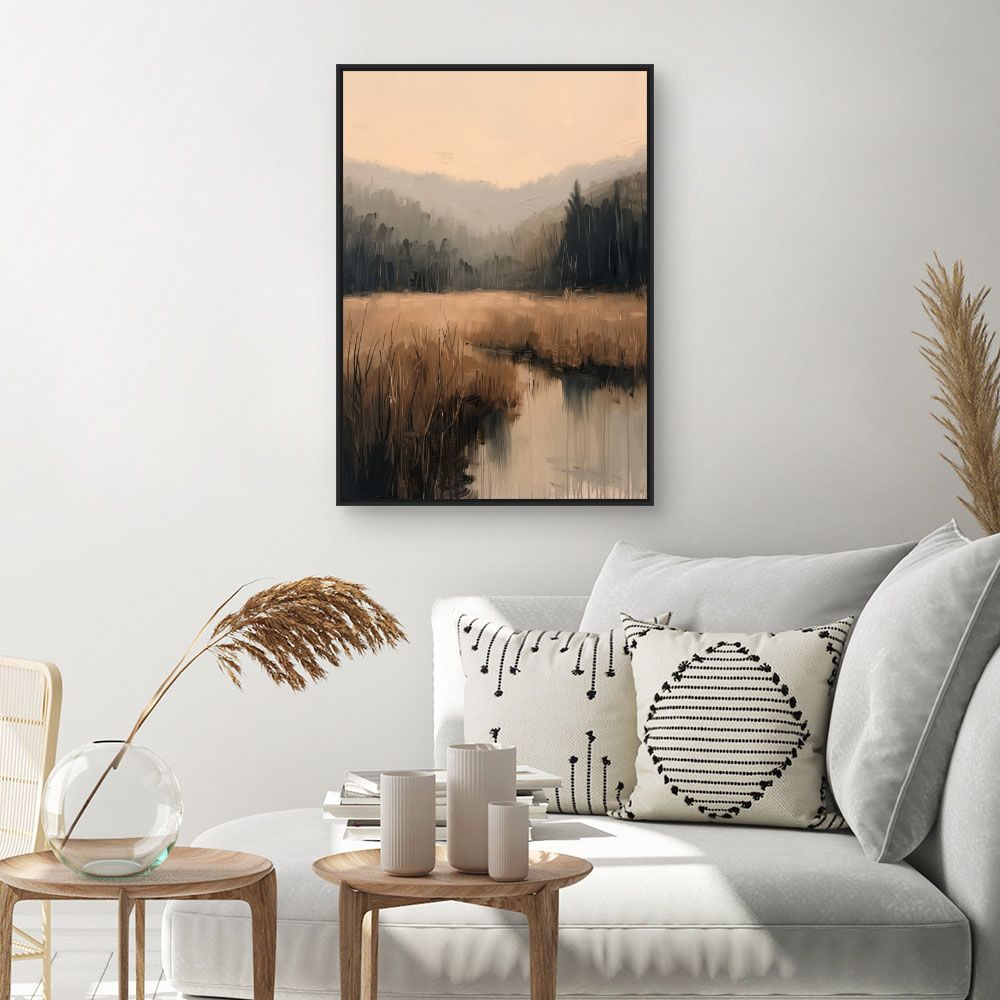 Toile "Paysage brumeux"