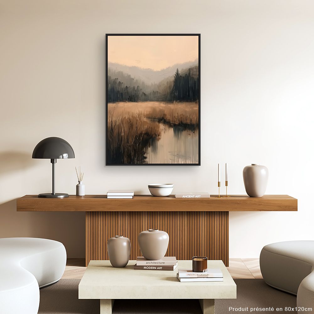 Toile "Paysage brumeux"