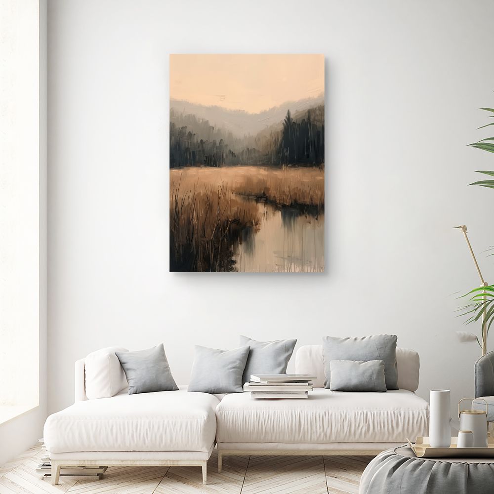 Toile "Paysage brumeux"