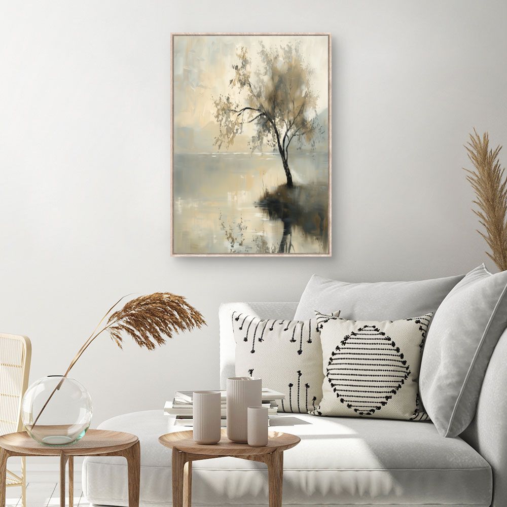 Toile Arbre paisible – toile cadre naturel (slide 1, 60×90)