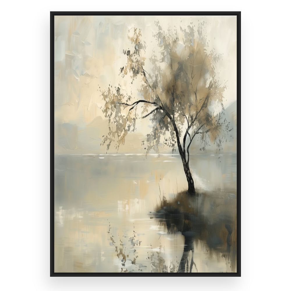 Toile Arbre paisible – toile cadre noir (slide 3)