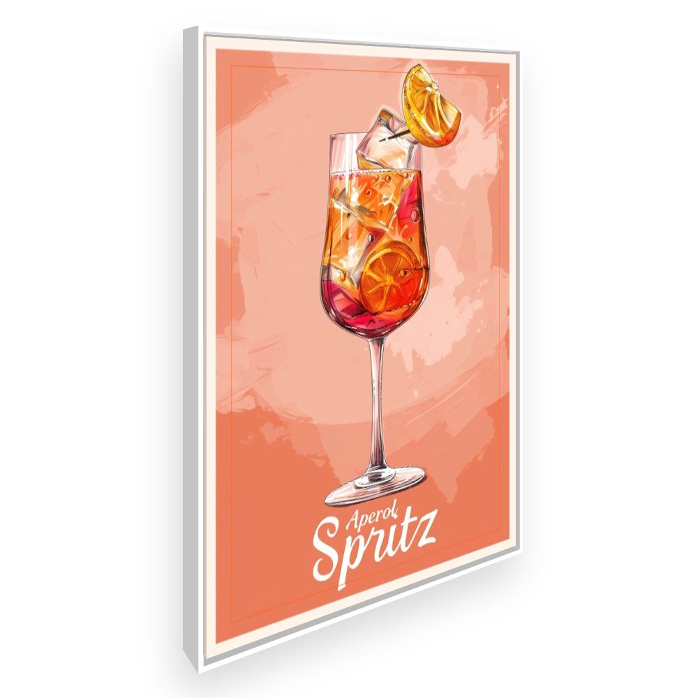 Toile Cocktail estival chic – toile cadre blanc (slide 2)