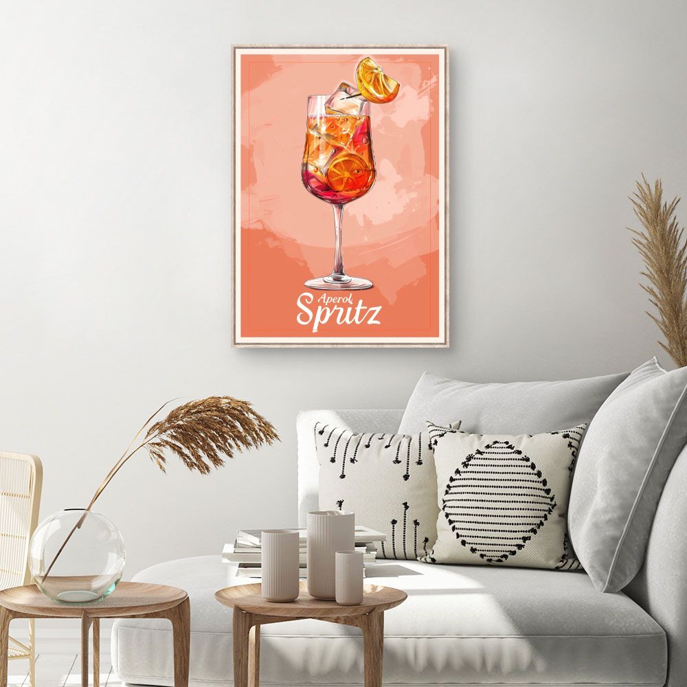 Toile Cocktail estival chic – toile cadre naturel (slide 1, 60×90)