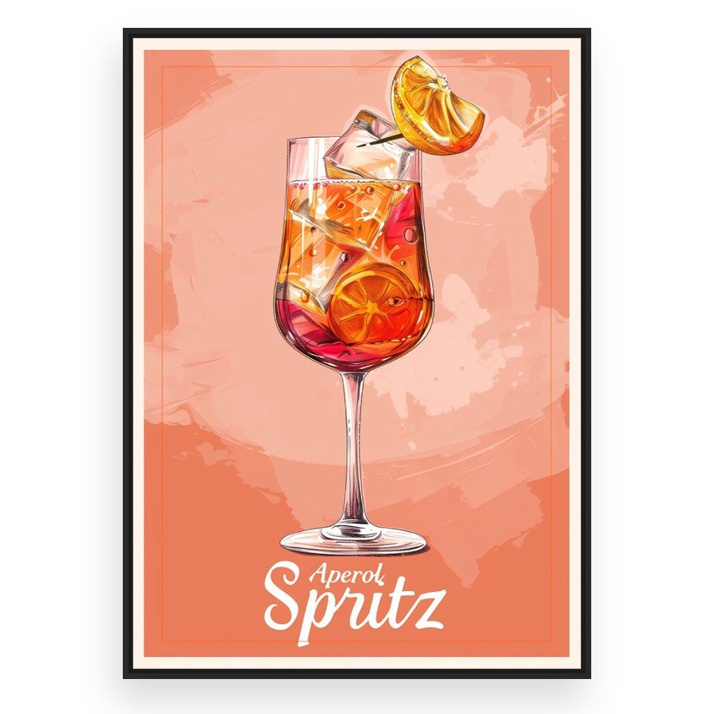 Toile Cocktail estival chic – toile cadre noir (slide 3)