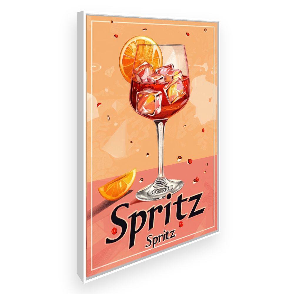 Toile Cocktail rafraîchissant – toile cadre blanc (slide 2)