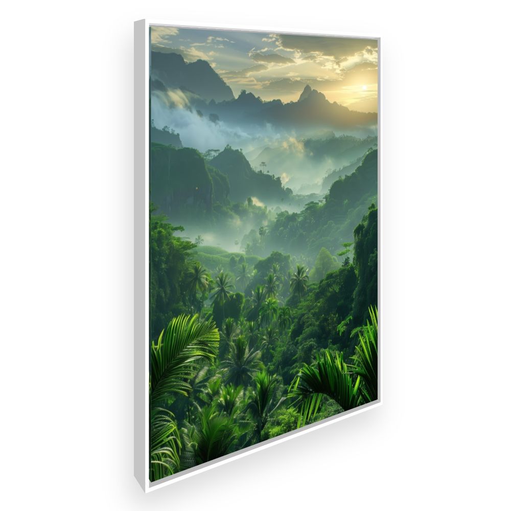 Toile Paradis tropical luxuriant – toile cadre blanc (slide 2)