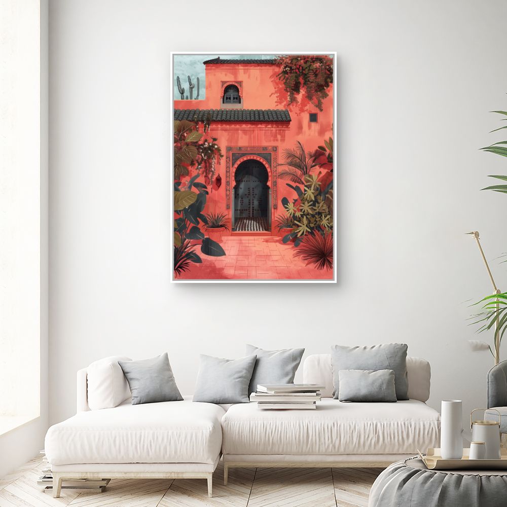 Toile "Entrée exotique vibrante"