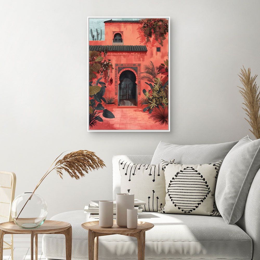Toile "Entrée exotique vibrante"