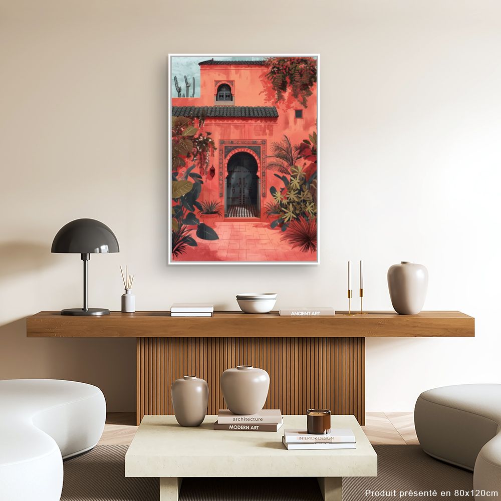 Toile "Entrée exotique vibrante"
