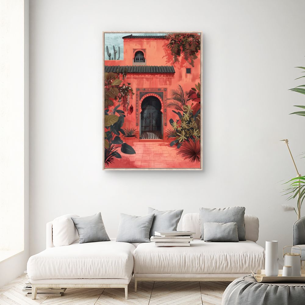 Toile "Entrée exotique vibrante"