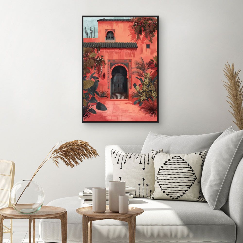 Toile "Entrée exotique vibrante"