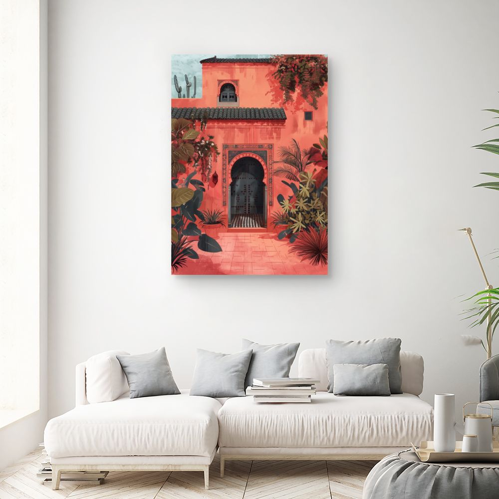 Toile "Entrée exotique vibrante"