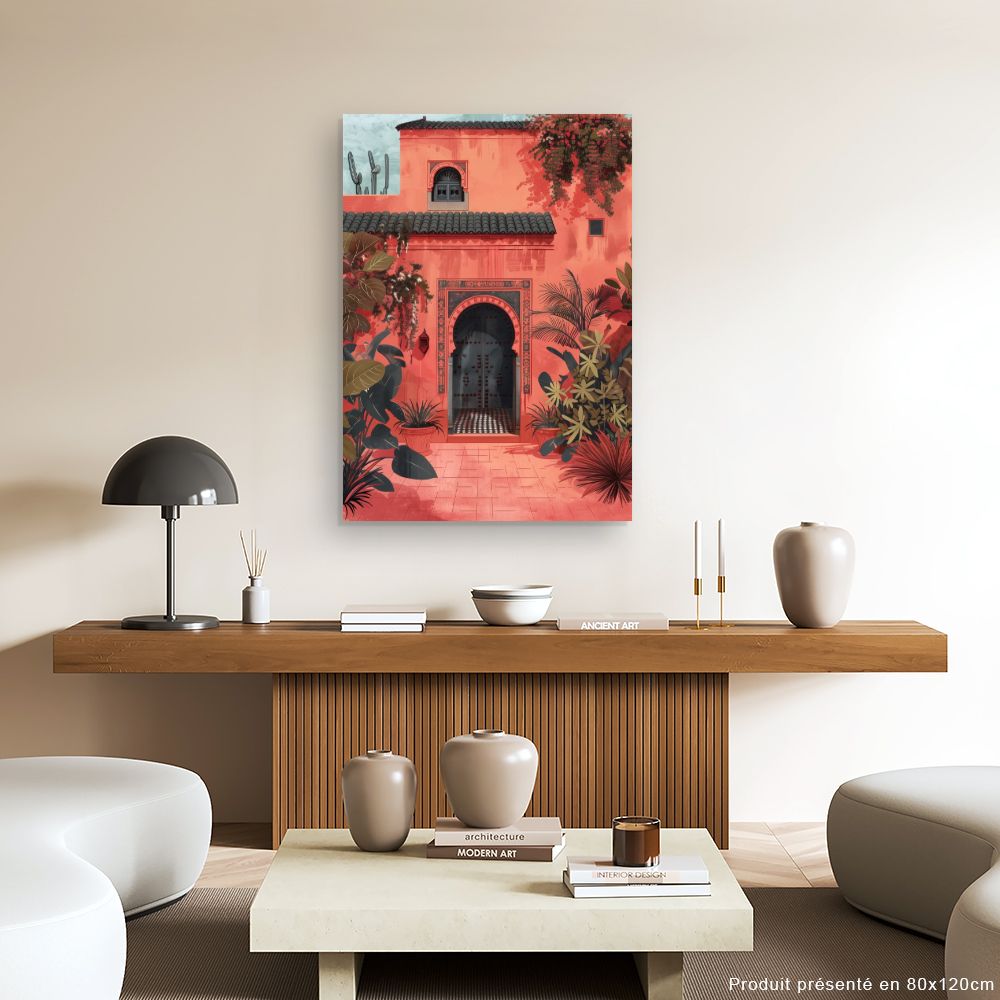 Toile "Entrée exotique vibrante"