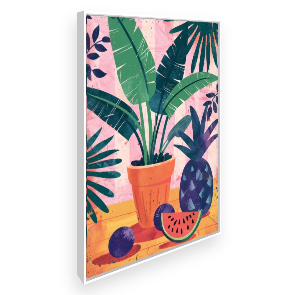 Toile Tropical et vibrant – toile cadre blanc (slide 2)