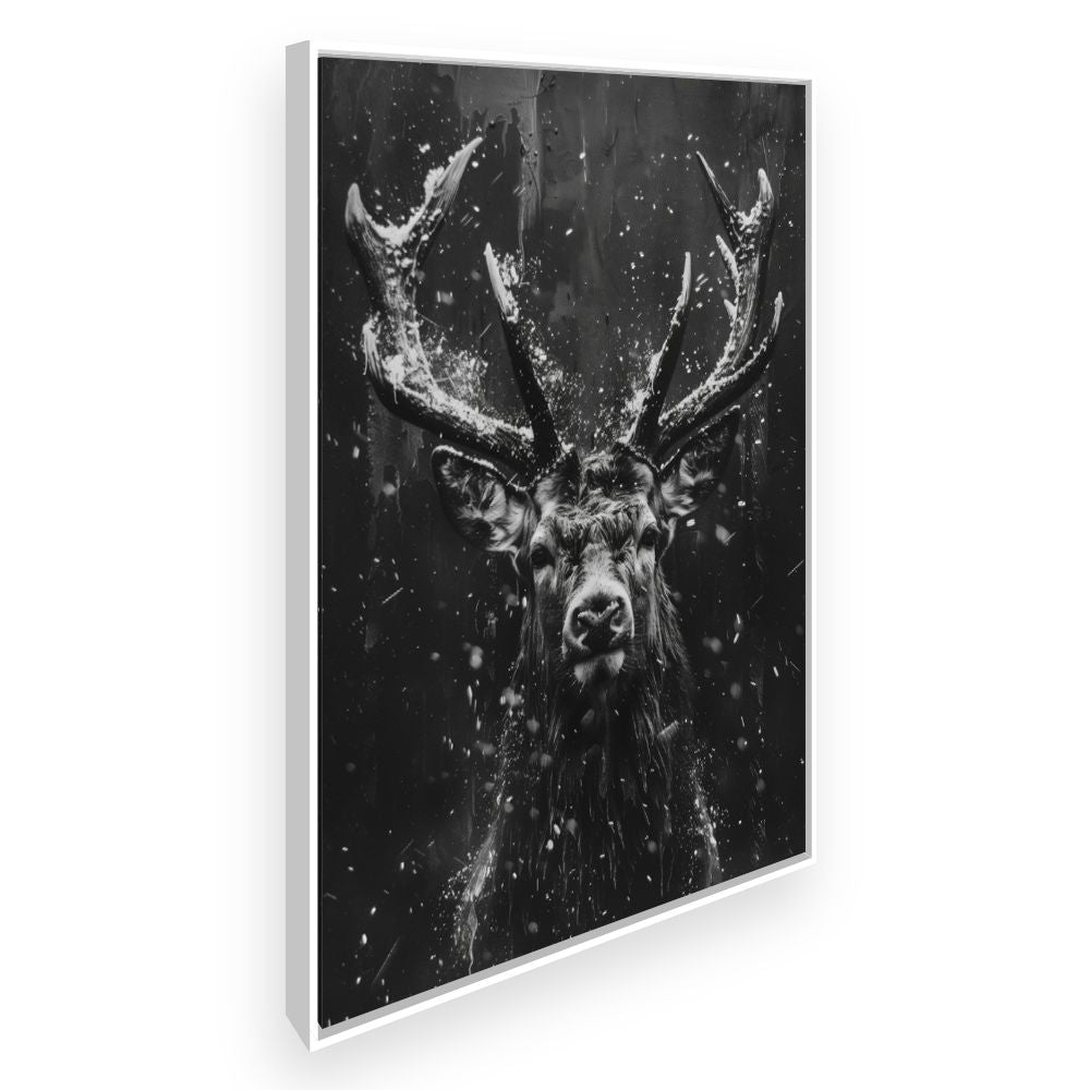 Toile Cerf majestueux – toile cadre blanc (slide 2)