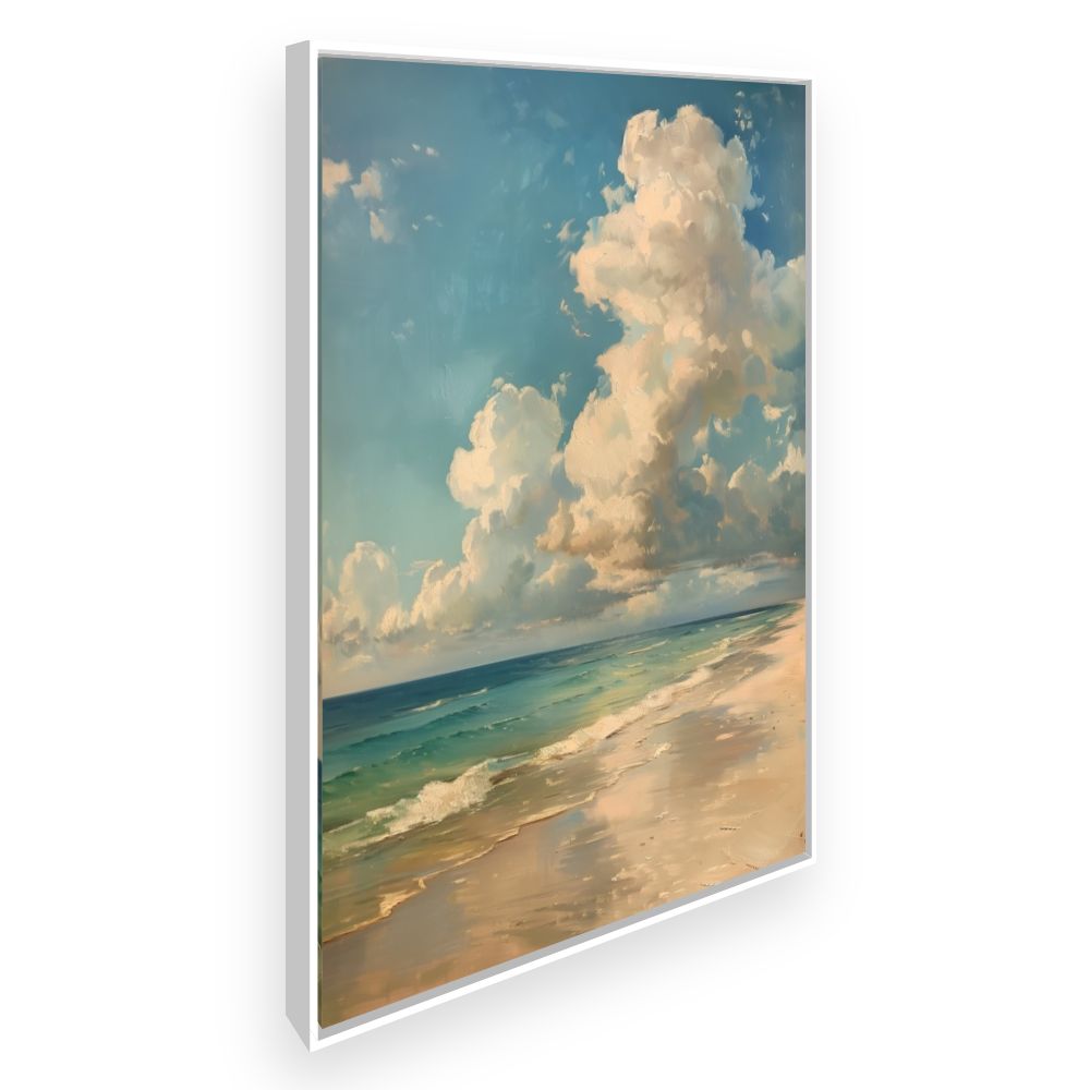 Toile Plage sereine – toile cadre blanc (slide 2)