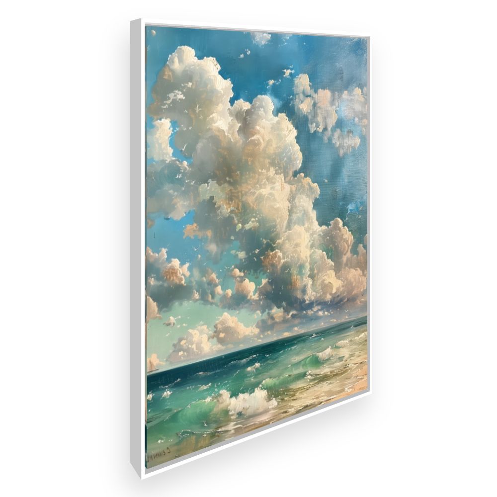 Toile Nuages majestueux – toile cadre blanc (slide 2)