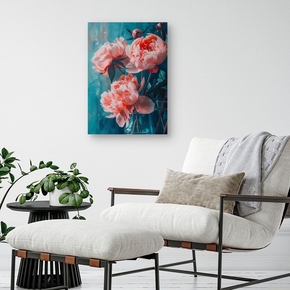 Toile "Pivoines éclatantes"