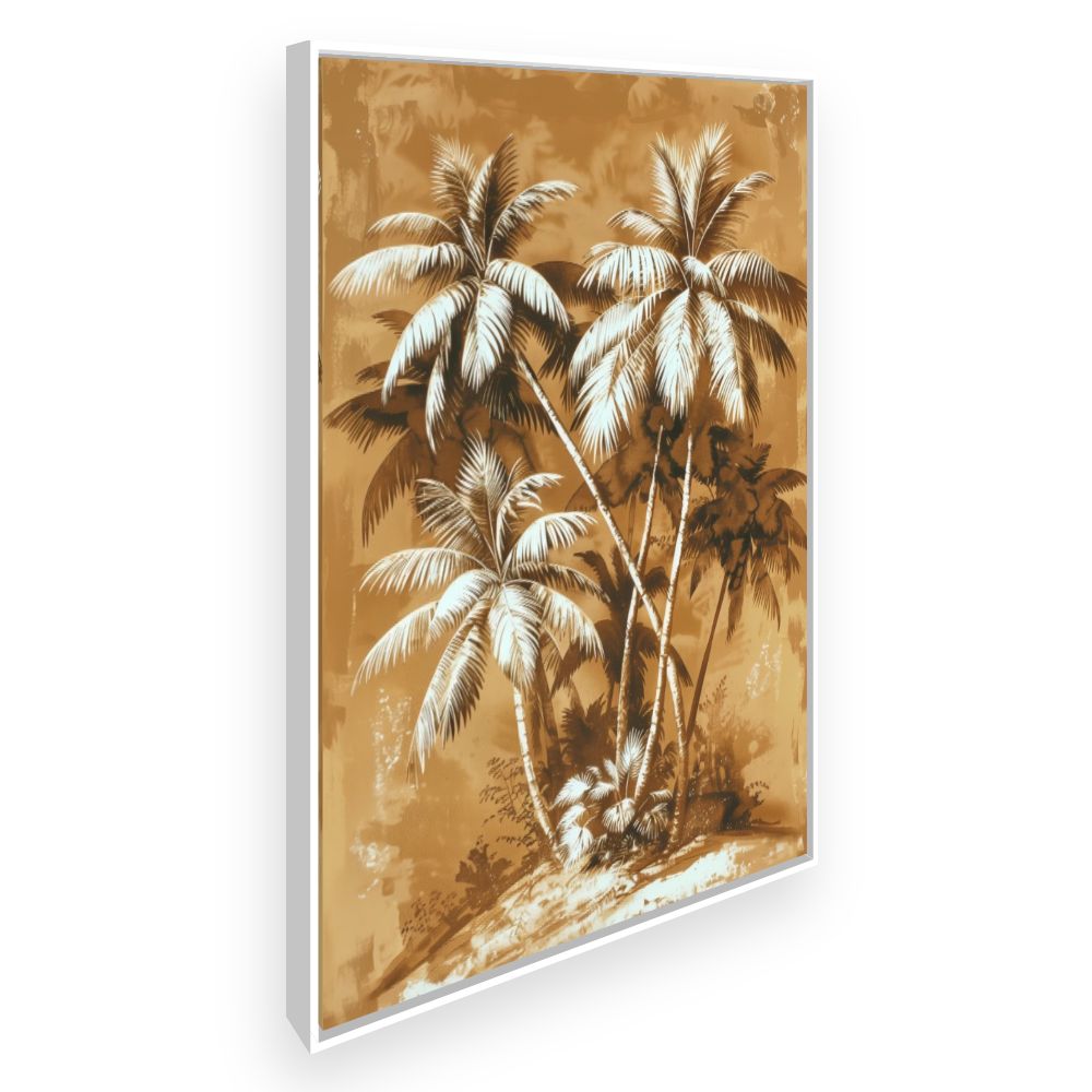 Toile Palmiers exotiques – toile cadre blanc (slide 2)