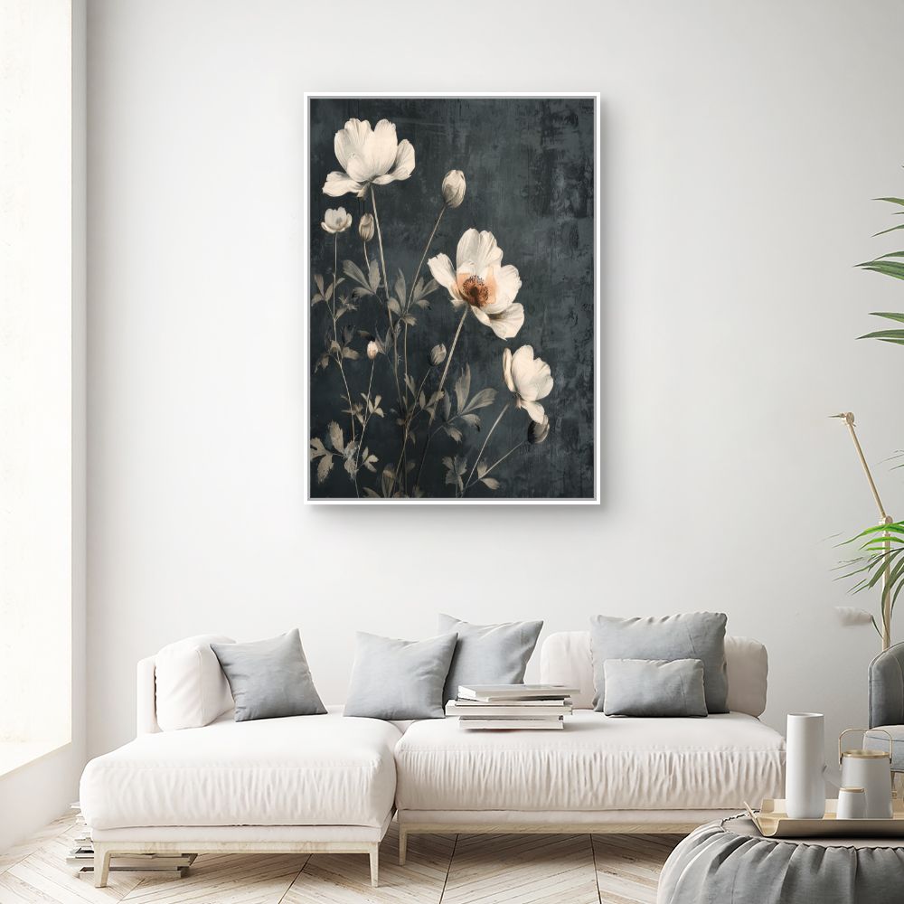 Toile "Fleurs délicates"