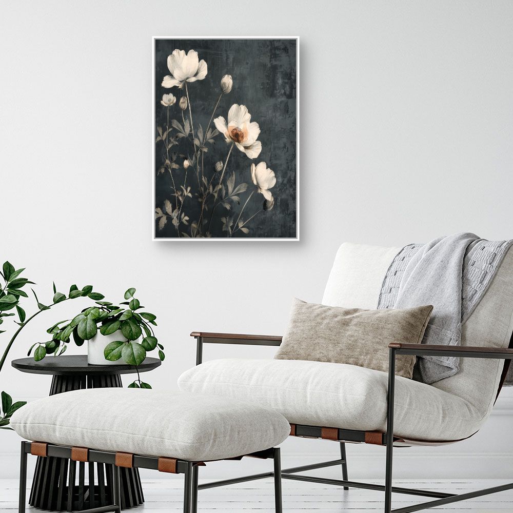 Toile "Fleurs délicates"