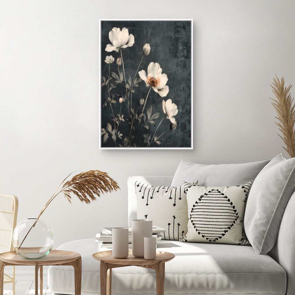 Toile "Fleurs délicates"