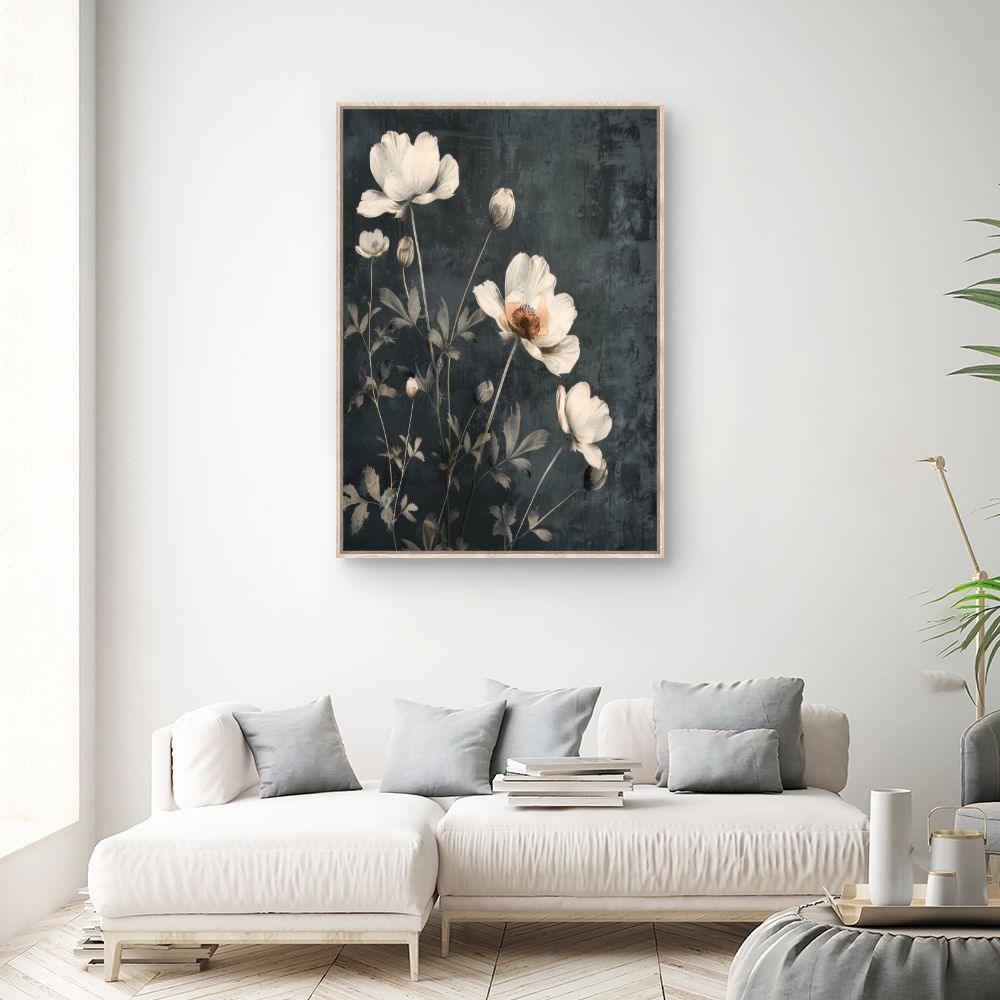 Toile "Fleurs délicates"