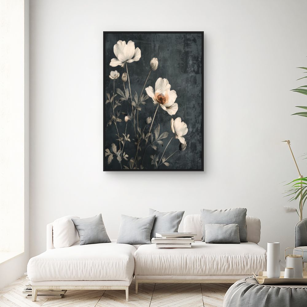 Toile "Fleurs délicates"
