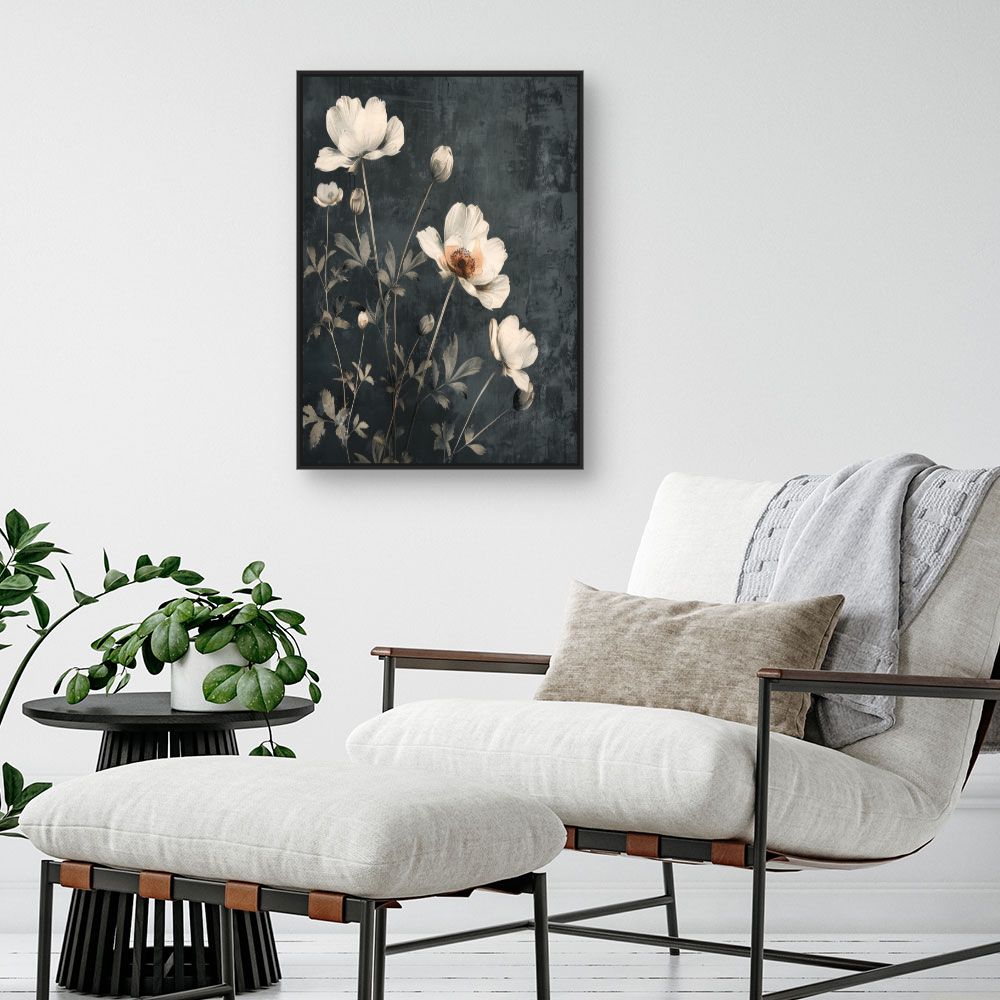 Toile "Fleurs délicates"