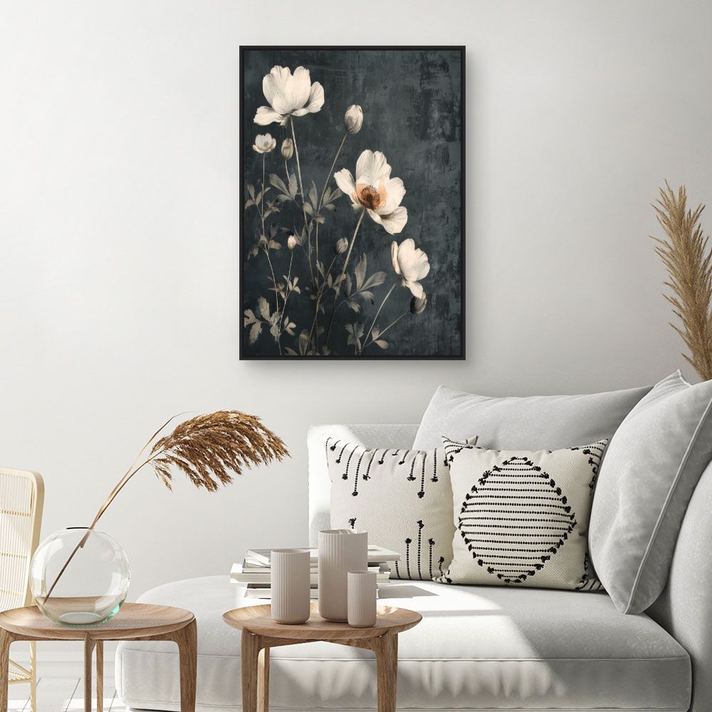 Toile "Fleurs délicates"