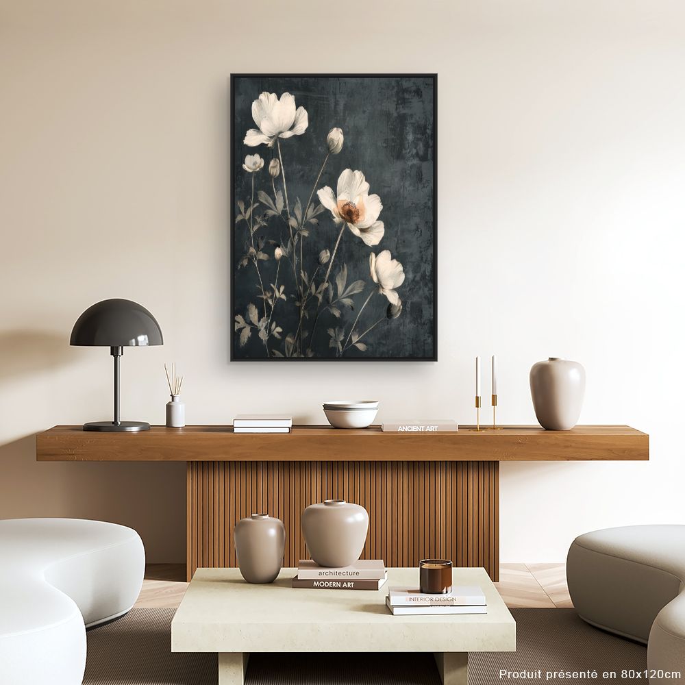 Toile "Fleurs délicates"