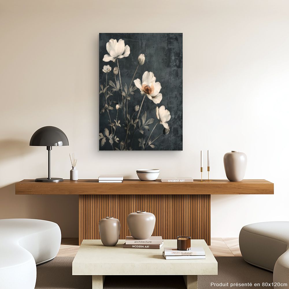 Toile "Fleurs délicates"