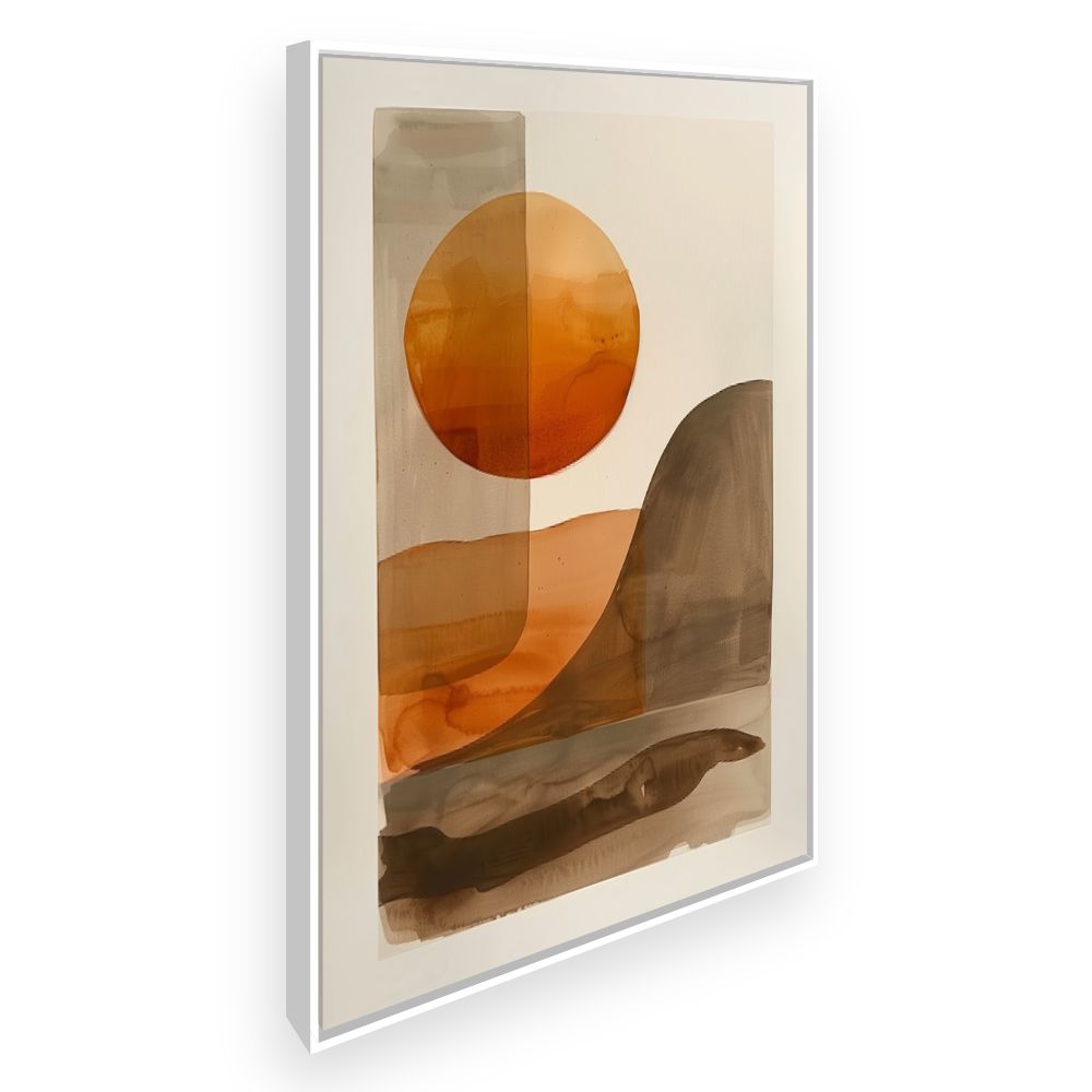 Toile Coucher de soleil – toile cadre blanc (slide 2)