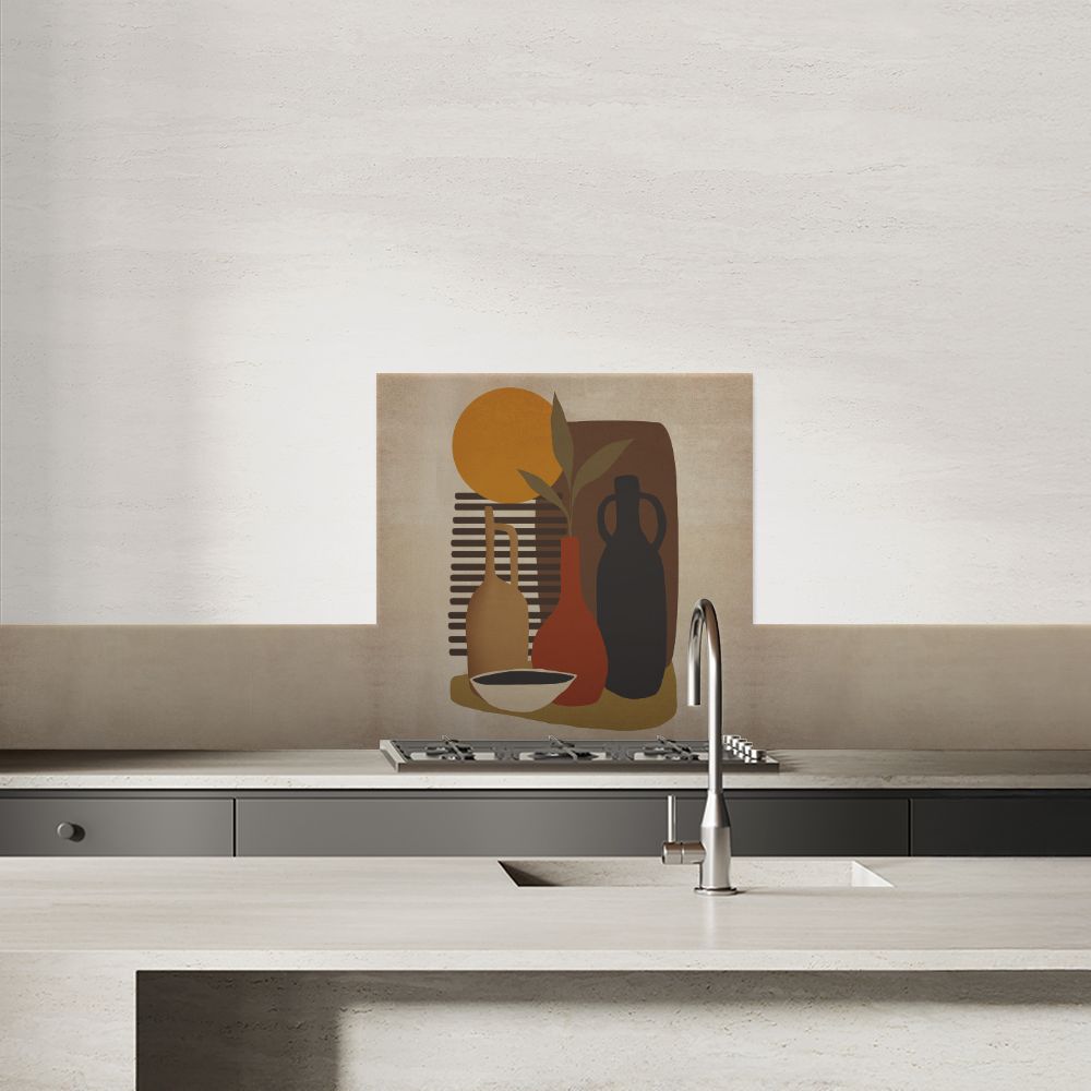 Crédence en aluminium / Élégance rétro artistique