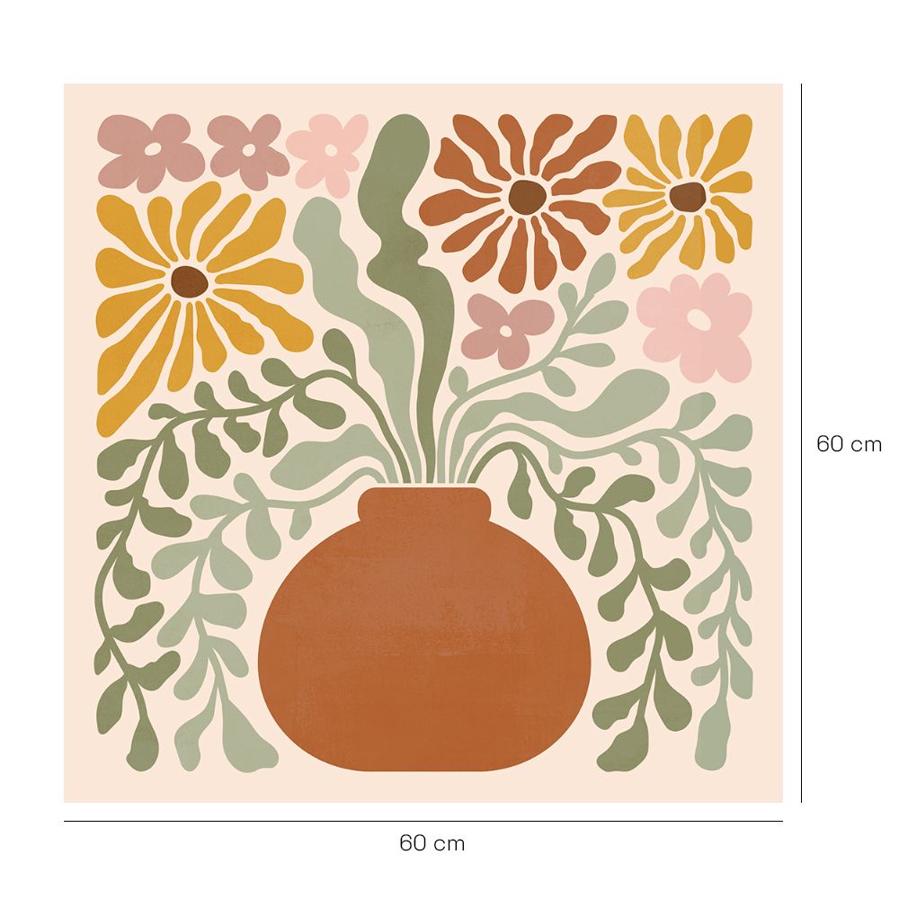 Crédence en aluminium n°6 / Fleurs rétro artistiques