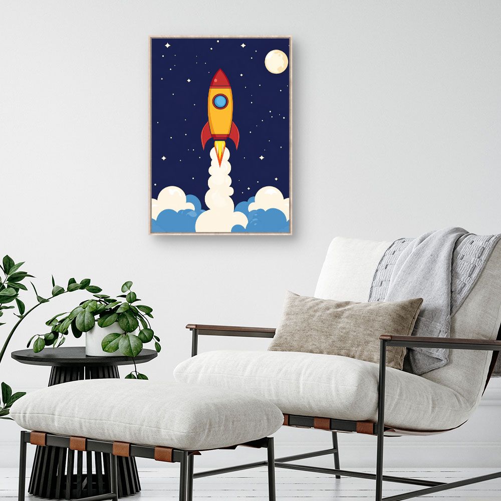 Tableau 'Fusée flamboyante'