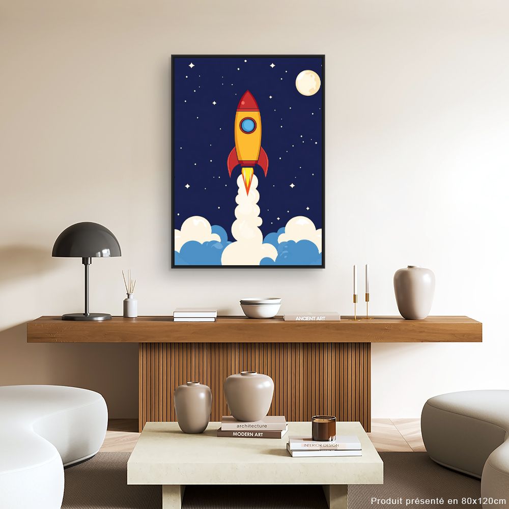 Tableau 'Fusée flamboyante'