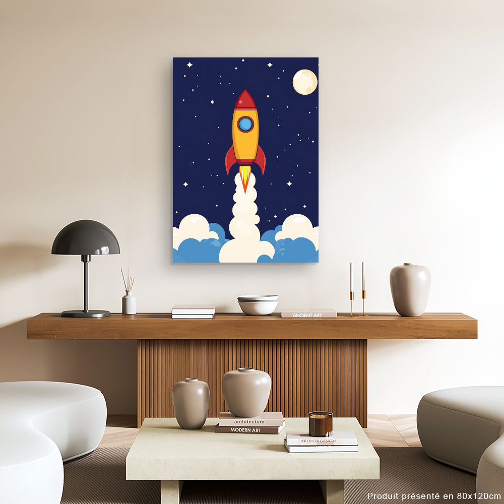 Tableau 'Fusée flamboyante'