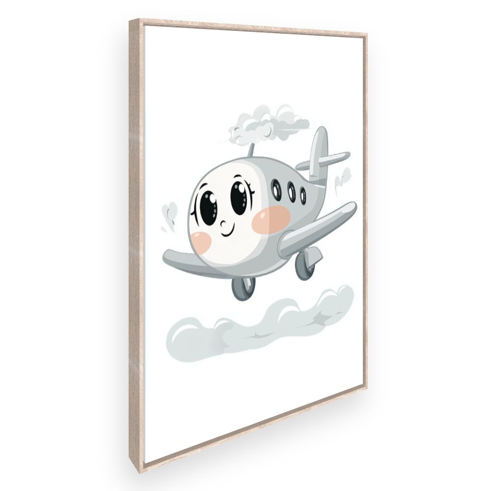 Tableau imprimé pour enfants 'Avion joyeux'