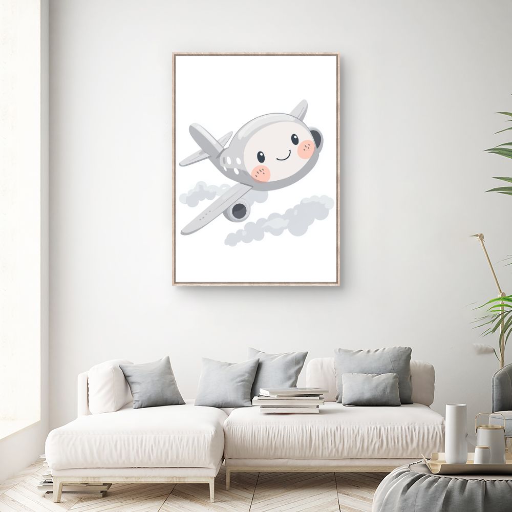 Tableau 'Adorable avion souriant'