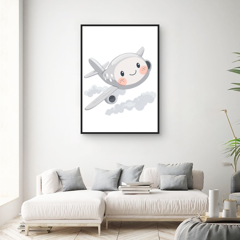 Tableau 'Adorable avion souriant'