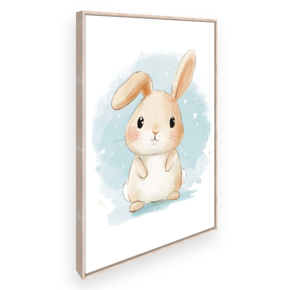 Tableau imprimé pour enfants 'Lapin adorable'